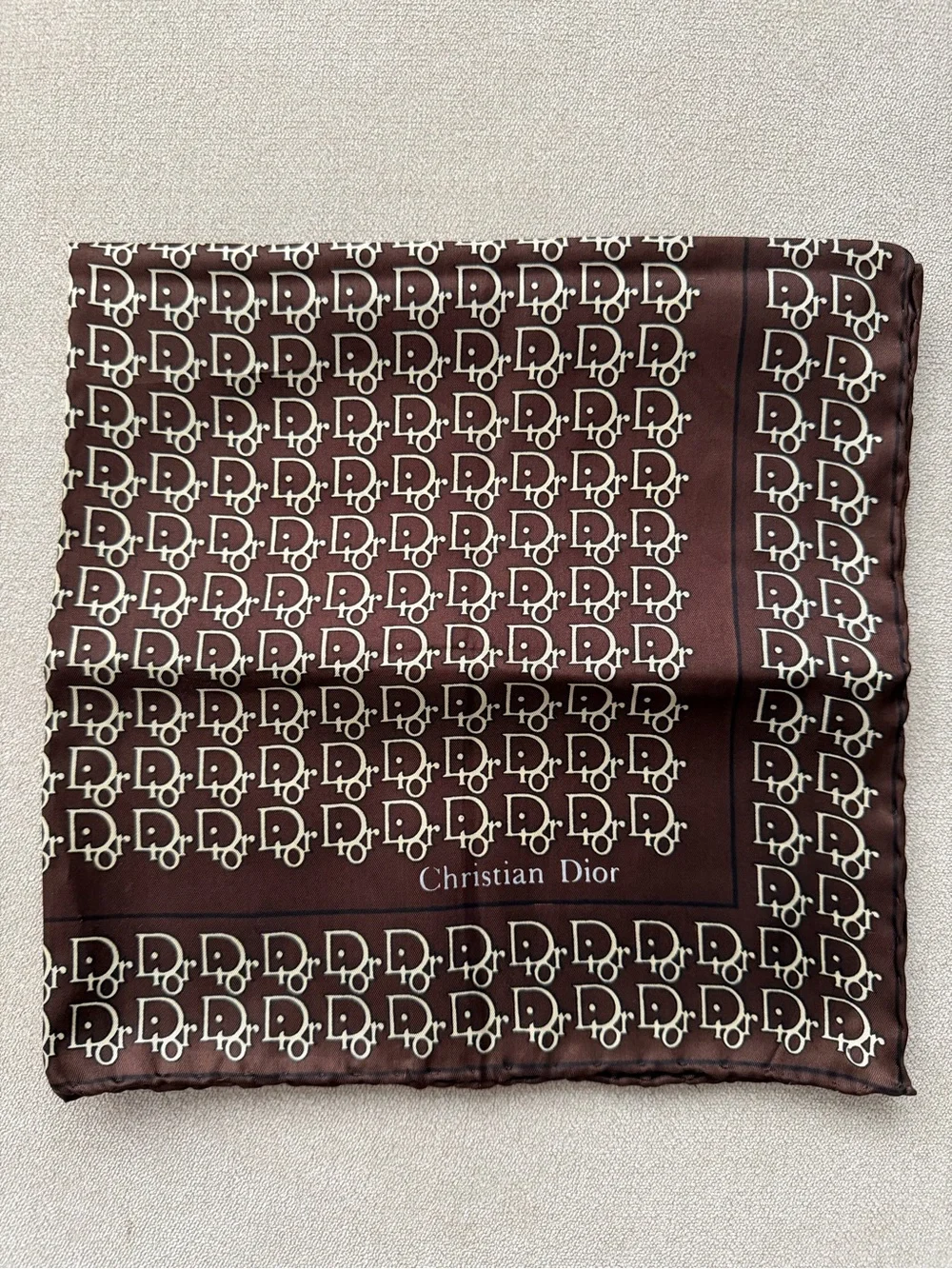 Vintage Dior Monogram Silk Scarf